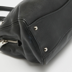 مملوكة مسبقًا Miu Miu Black Vitello Phenix Leather Zip Tote