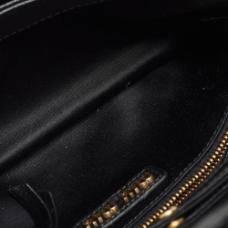 Pre Owned Miu Miu Black Matelassé Leather Flap Clutch Bag