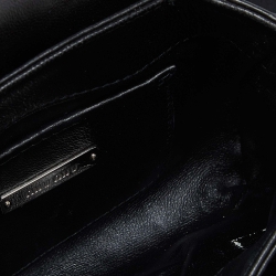 Pre Owned Miu Miu Black/Red Matelassé Leather Flap Crossbody Bag