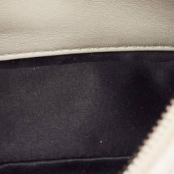 Miu Miu White Matelassé Leather Pearl Embellished Chain Bag