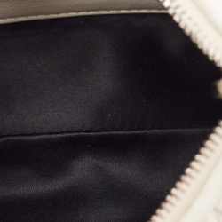 Miu Miu White Matelassé Leather Pearl Embellished Chain Bag