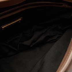 Miu Miu Beige Matelassé Leather Small Coffer Hobo
