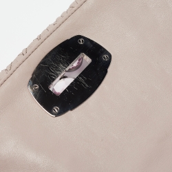 مملوكة مسبقًا Miu Miu Lilac Matelassé Leather Crystals Flap Shoulder Bag