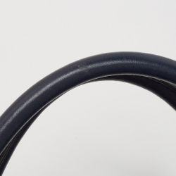 مملوكة مسبقًا Miu Miu Navy Blue Vitello Soft Leather Front Pocket Shopper Tote