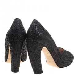 Miu Miu Black Glitter Pumps Size 40