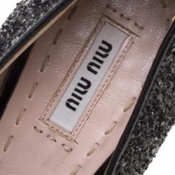 Miu Miu Black Glitter Pumps Size 40