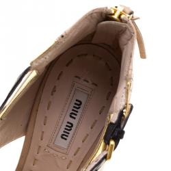 Miu Miu Multicolor Leather Booties Size 38.5