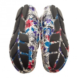 Miu Miu Multicolor Floral Printed Patent Leather Loafers Size 36