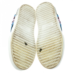 مملوكة مسبقًا حذاء رياضي ميو ميو أربطة خرز غليتر أبيض/ فضي مقاس 39