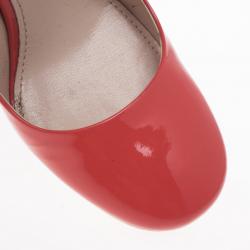 Pre Owned Miu Miu Coral Patent Mary Jane Pumps Size 37.5