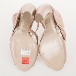 Pre Owned Miu Miu Satin Ankle Strap Sandals Size 39