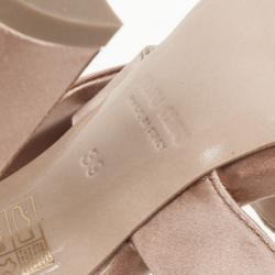Pre Owned Miu Miu Satin Ankle Strap Sandals Size 39