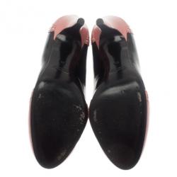 مملوكة مسبقًا حذاء كعب عالي ميو ميو بروج جلد ناعم بلونين مقاس 39