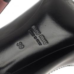 مملوكة مسبقًا حذاء كعب عالي ميو ميو بروج جلد ناعم بلونين مقاس 39