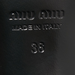 Pre Owned Miu Miu Brown Leather Slingback  Loafer Pumps Size 38