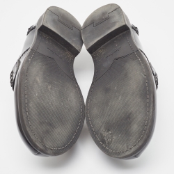 مملوكة مسبقًا Miu Miu Black/White Patent Leather Coin Penny Loafers Size 39