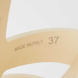 مملوكة مسبقًا Miu Miu Cream Rubber Soft Cage Platform Sandals Size 37