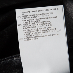MM6 Maison Margiela Black Faux Leather A Line Maxi Skirt M