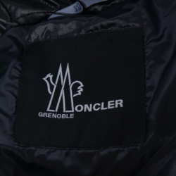 Moncler Grenoble Black Quilted Fur Detail Varna Down Coat M