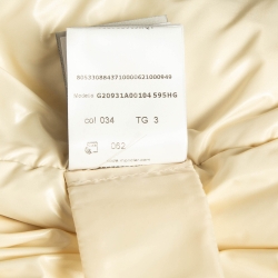 Pre Owned Moncler Cream Corduroy Daos Quilted Jacket L