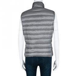 Pre Owned Moncler Grey Puffer Down Liane Gilet S