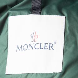 Pre Owned Moncler Dark Green Puffer Down Belted Tareg Gilet S
