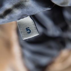 Pre Owned Moncler Beige Quilted Raccon Fur Hood Detail Tarn Down Gilet XXL