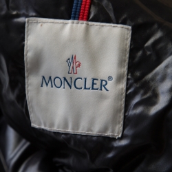 Pre Owned Moncler Beige Quilted Raccon Fur Hood Detail Tarn Down Gilet XXL