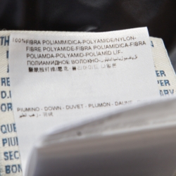 Pre Owned Moncler Navy Blue Bead Embellished Quilted Down Jacket S