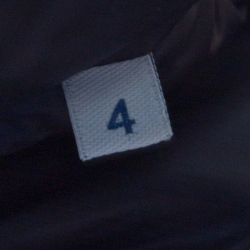 Pre Owned Moncler Navy Blue Bead Embellished Quilted Down Jacket S