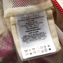 Pre Owned Moncler Cream Floral Printed Hooded Windbreaker Jacket M