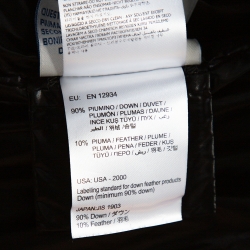 Pre Owned Moncler Grey Astrakhan Print Down Quilted Ratel Jacket S