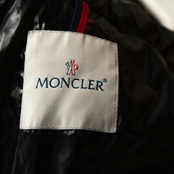 Pre Owned Moncler Grey Astrakhan Print Down Quilted Ratel Jacket S