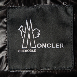 Pre Owned Moncler Black Hooded Puffer Jacket S