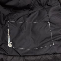 Moncler Black Synthetic Hooded Quilted Down Jacket S