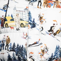 Moncler Multicolor Clairette Printed Down Synthetic Jacket M
