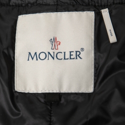 Moncler Black Synthetic Quilted Down Jacket M