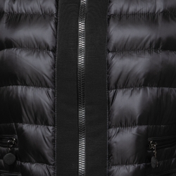 Moncler Black Synthetic Quilted Down Jacket M