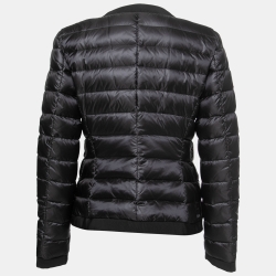 Moncler Black Synthetic Quilted Down Jacket M