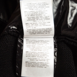 Pre Owned Moncler Black Synthetic Quilted and Wool Knit Zipper Jacket S