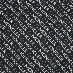 Pre Owned Moncler Black Monogram Cotton Knit Round Neck T-Shirt S
