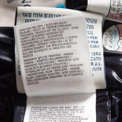 Pre Owned Moncler Navy Blue Denim Hooded Puffer Jacket S