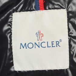 Moncler Black Synthetic Zip-Up Down Jacket S