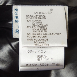 Moncler Black Synthetic Zip-Up Down Jacket S