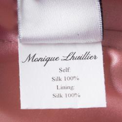 Monique Lhuillier Colorblock  Strapless Silk Gown S