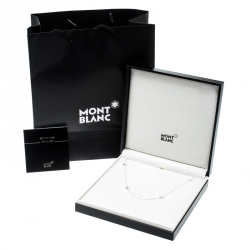 Pre Owned Montblanc Emblem Silver Station Necklace