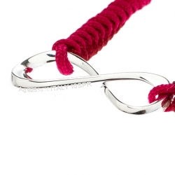 Pre Owned Montblanc Infiniment Vôtre UNICEF Silver Red Cord Bracelet