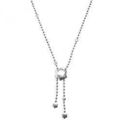 Pre Owned Montblanc Star Sparks Silver Lariat Necklace