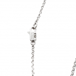 Pre Owned Montblanc Diamond 18k White Gold Heart Star Charm Necklace