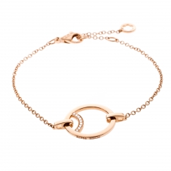 Pre Owned Montblanc Diamond 18k Rose Gold Chain Bracelet